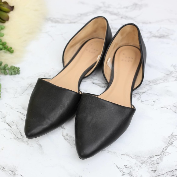 a new day Shoes - A New Day Black D'Orsay Flats 7